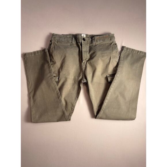 Hiroshi Kato Navy Nail Stretch Cargo Pants — 34 (Dark Green) - Picture 13 of 16